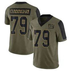 Limited Korey Cunningham Men's New York Giants Olive 2021 Salute To Service Jersey - Nike