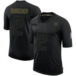 Limited Leo Durocher Youth New York Giants Black 2020 Salute To Service Retired Jersey - Nike
