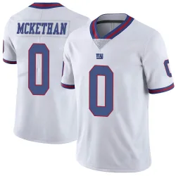 Limited Marcus McKethan Men's New York Giants White Color Rush Jersey - Nike