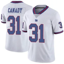 Limited Maurice Canady Youth New York Giants White Color Rush Jersey - Nike