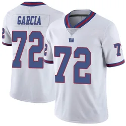 Limited Max Garcia Men's New York Giants White Color Rush Jersey - Nike