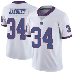 Limited Michael Jacquet Youth New York Giants White Color Rush Jersey - Nike