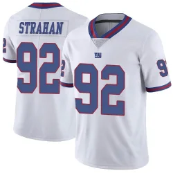 Limited Michael Strahan Youth New York Giants White Color Rush Jersey - Nike