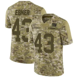 Limited Nate Ebner Men's New York Giants Camo 2018 Salute to Service Jersey - Nike