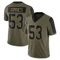 Limited Oshane Ximines Youth New York Giants Olive 2021 Salute To Service Jersey - Nike