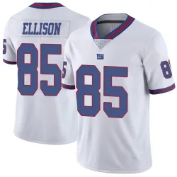 Limited Rhett Ellison Men's New York Giants White Color Rush Jersey - Nike