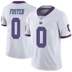 Limited Robert Foster Men's New York Giants White Color Rush Jersey - Nike