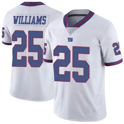 Limited Rodarius Williams Men's New York Giants White Color Rush Jersey - Nike