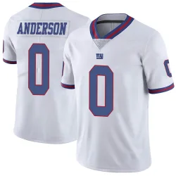 Limited Ryder Anderson Men's New York Giants White Color Rush Jersey - Nike