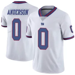 Limited Ryder Anderson Youth New York Giants White Color Rush Jersey - Nike
