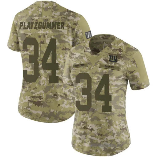 Limited Sandro Platzgummer Women's New York Giants Camo ...