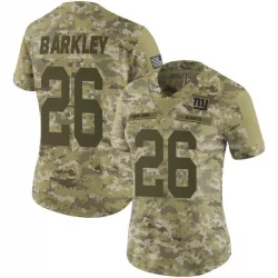 Limited Saquon Barkley Women's New York Giants Camo 2018 Salute to Service Jersey - Nike