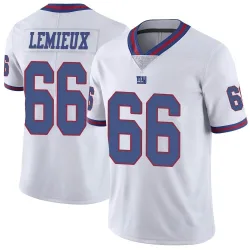 Limited Shane Lemieux Men's New York Giants White Color Rush Jersey - Nike
