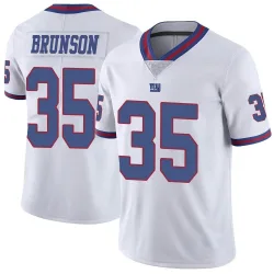 Limited TJ Brunson Youth New York Giants White Color Rush Jersey - Nike