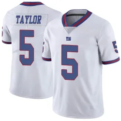 Limited Tyrod Taylor Men's New York Giants White Color Rush Jersey - Nike