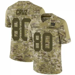 Limited Victor Cruz Men's New York Giants Camo 2018 Salute to Service Jersey - Nike
