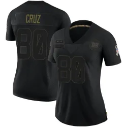 Limited Victor Cruz Women's New York Giants Black 2020 Salute To Service Jersey - Nike
