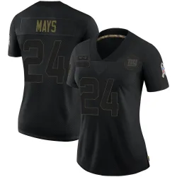Limited Willie Mays Women's New York Giants Black 2020 Salute To Service Jersey - Nike