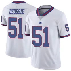 Limited Zak DeOssie Youth New York Giants White Color Rush Jersey - Nike