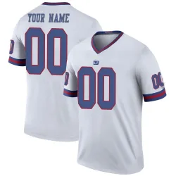 New York Giants Customized Men's Legend White Color Rush Jersey - Nike