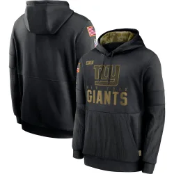 Men's New York Giants Black 2020 Salute to Service Sideline Performance Pullover Hoodie - Nike