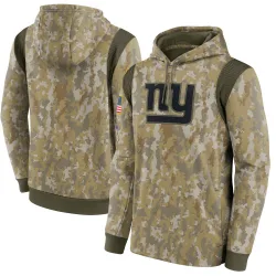 Men's New York Giants Camo 2021 Salute To Service Therma Performance Pullover Hoodie - Nike