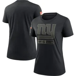 Women's New York Giants Black 2020 Salute To Service Performance T-Shirt - Nike